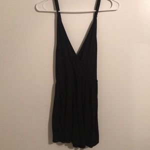 Wet Seal Black Backless Romper